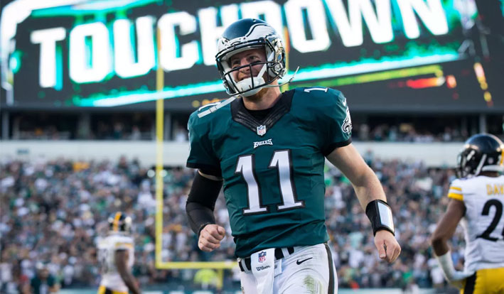Carson Wentz and the Eagles are favor by the NFL Betting Lines for Week 7.