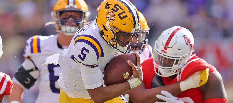 #13 LSU Tigers at #20 Ole Miss Rebels NCAAF Odds for Week 5