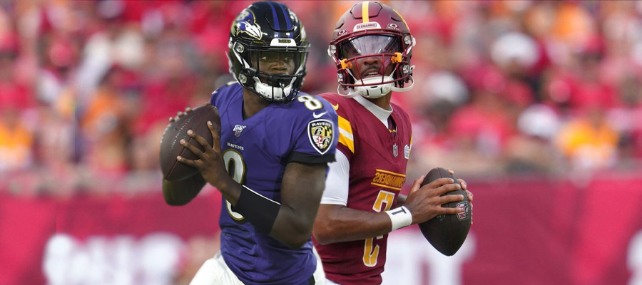 Ravens favored by 6.5 against Commanders in Week 6 - Jackson vs Daniels QB Matchup