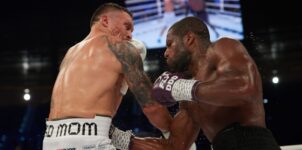 Feature image Usyk vs. Dubois Boxing Title fight: Usyk's WBC, WBO & WBA heavyweight Titles and Dubois' IBF heavyweight Title